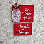 Personalised Our Happy Place Mason Jar Nameplate