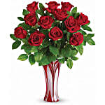 Precious Love Red Roses Vase