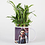 Bamboo Plant in Personalised White Mug