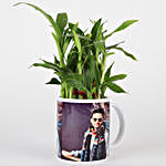 Bamboo Plant in Personalised White Mug
