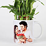 Lucky Bamboo in Personalised White Mug