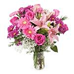 Lovely Pink Flowers Arrangement