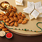 Sneh Fancy Rakhi With Kaju Katli & Almonds
