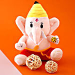 Sneh Wooden & Rudraksha Beads Bal Ganesha Rakhi & Ganesha Toy