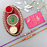 Sneh Colourful Beads Rakhi Set & Mandala Pooja Thali