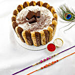 Sneh Colourful Beads Rakhi Set & Tiramisu Cake