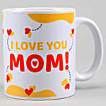 I love U Mom Heart Print Mug And Bottle