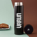 Personalised LED Black Temperature Bottle