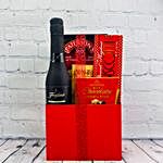 Red Wine & Goodies Christmas Basket