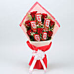 Red Roses Bunch With Nestle Kitkat Chocolates