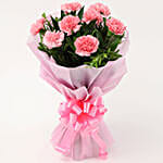 Beautiful 8 Pink Carnations Bouquet