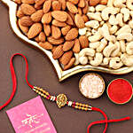 Sneh Ganesha Beads Rakhi & Dryfruits Combo
