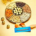 Sneh Gold Beads Rakhi & Luscious Delights Tray