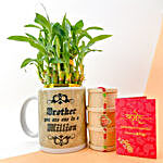 Sneh Om Engraved Rakhi & Personalised Bamboo Mug