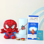 Sneh Spiderman Marvel Rakhi & Plush Toy N Chocolate Delight