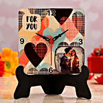 Personalised Couple Photo Love Table Clock Hand Delivery