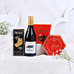 Valentine Cheese N Wine Gift Bundle