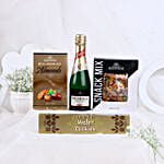 Assorted Treats N Wine Valentine Hamper