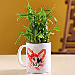 Two Layer Bamboo Plant In I Love You Mom Mug