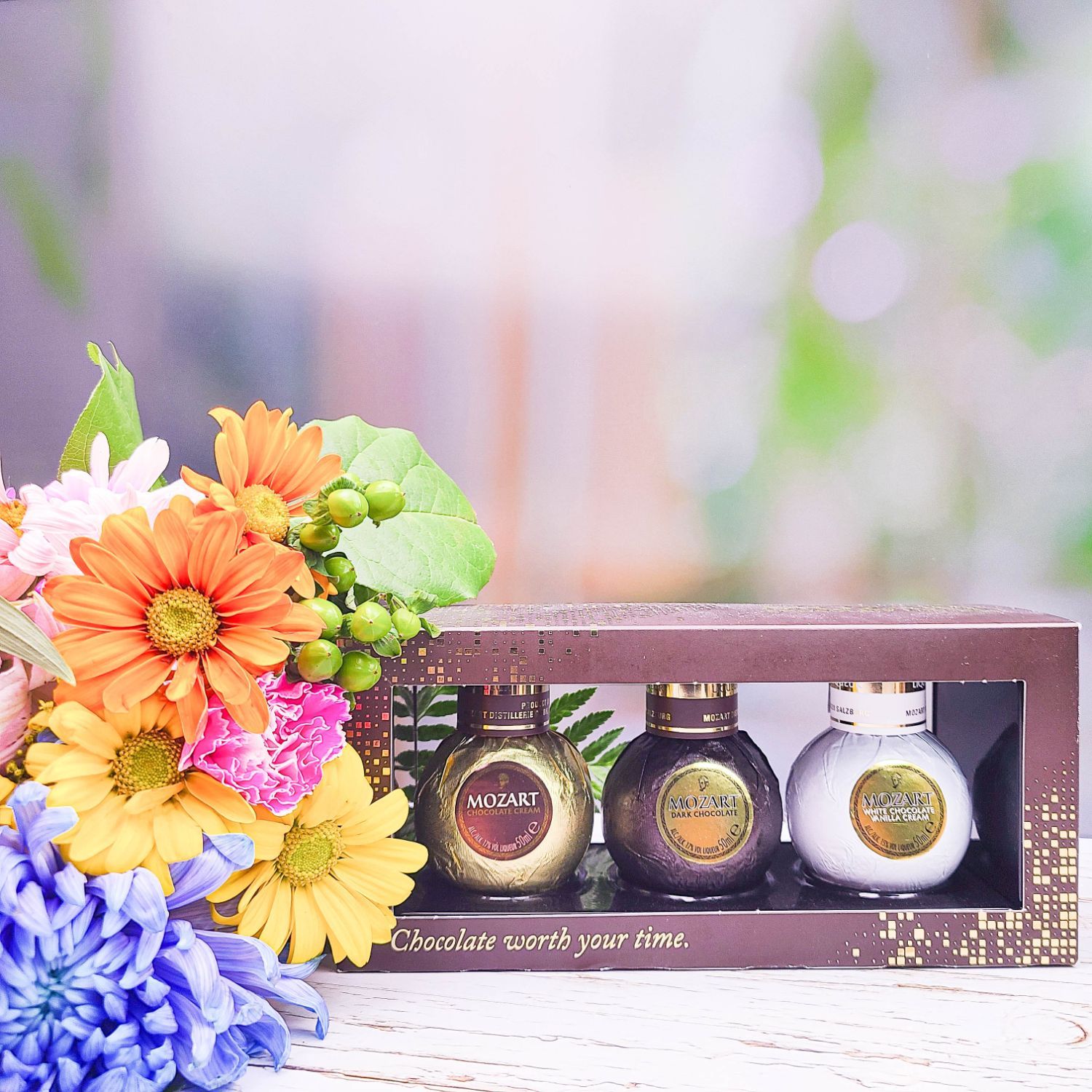 Mixed Flowers Bouquet And Mozart Chocolate Box canada | Gift Mixed