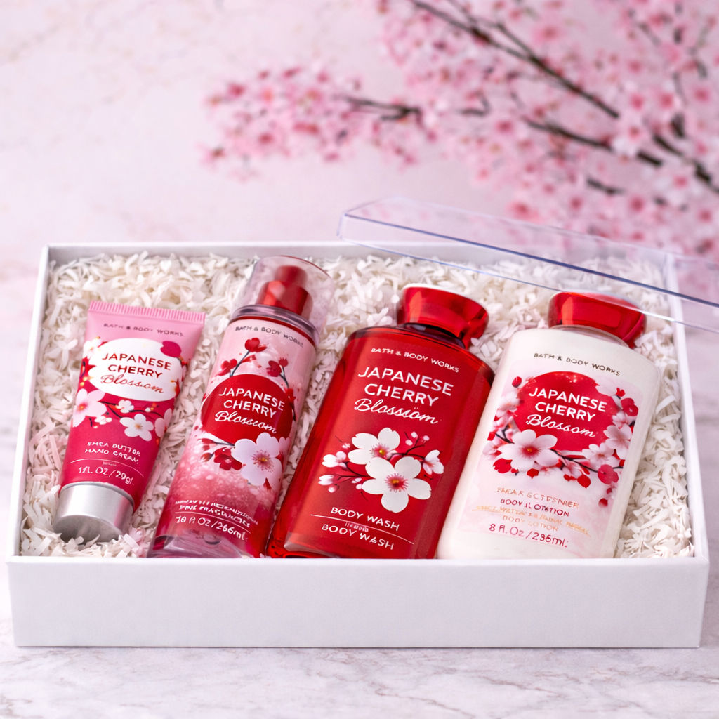 Japanese Cherry Blossom 236 ml 4本セット Japanese Cherry Blossom Ritual Bath Set canada | Gift Japanese