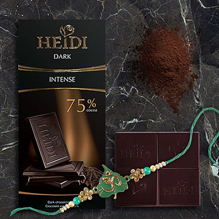 Heidi Intense Dark Chocolate Rakhi Combo