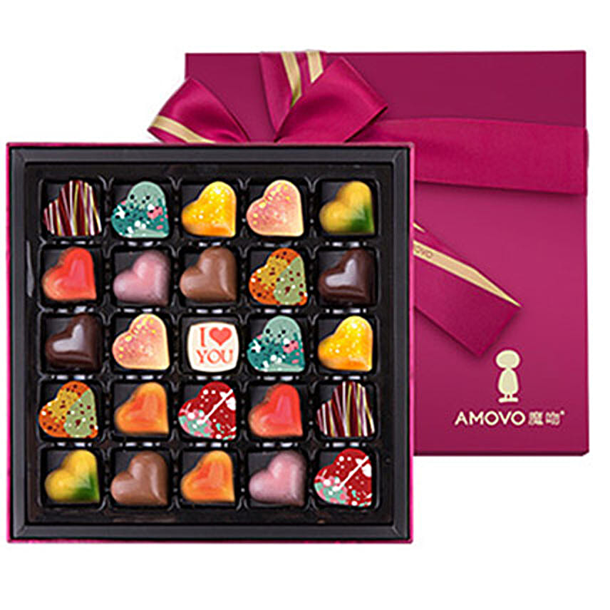 Fresh Heart Shaped Handmade Chocolate Box