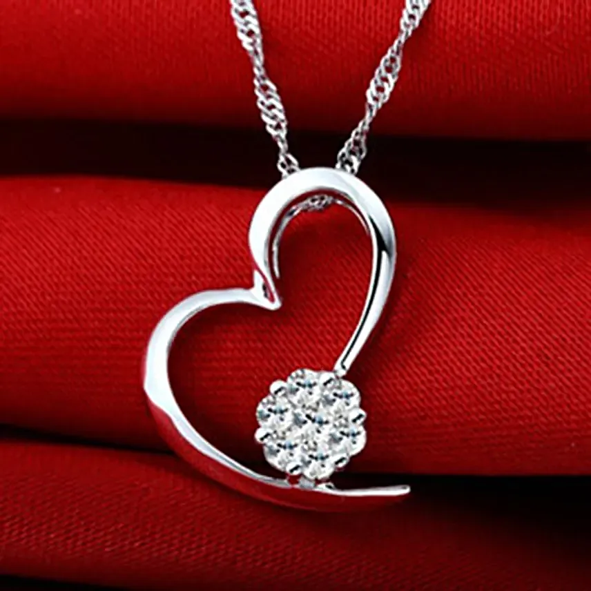 Heart Shaped Diamond Pendant