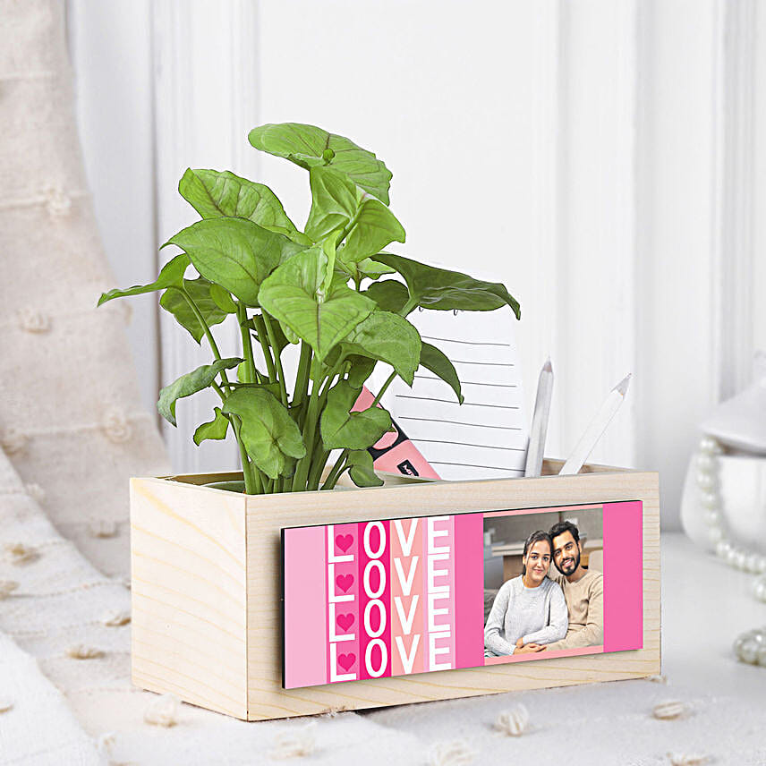 Personalised Pen Stand With Photo Frame