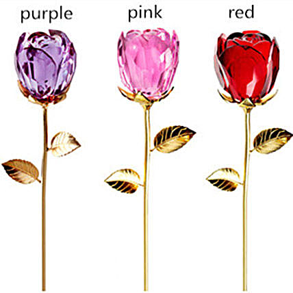 Multicolour Crystal Roses:Send Gifts to China