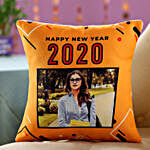 Personalised New Year Greetings Cushion For Her