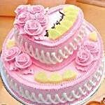 2 Layer Floral Cream Cake