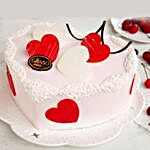 Romantic Theme Heart Shaped Cream Cake