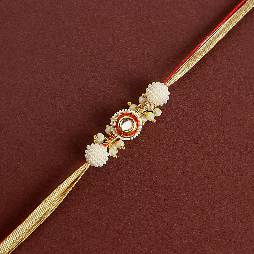 Crimson Majestic Pearl Rakhi N Ferrero Delight