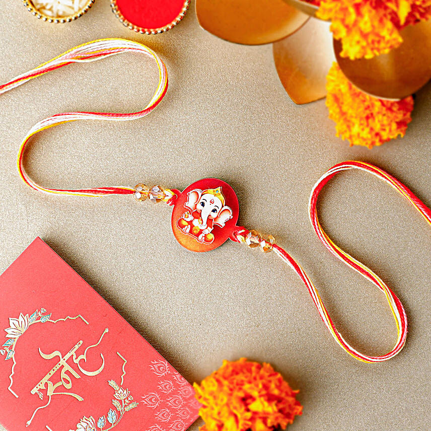 Sculpted Ganesha 3D Rakhi N Ferrero Rocher Gift Set