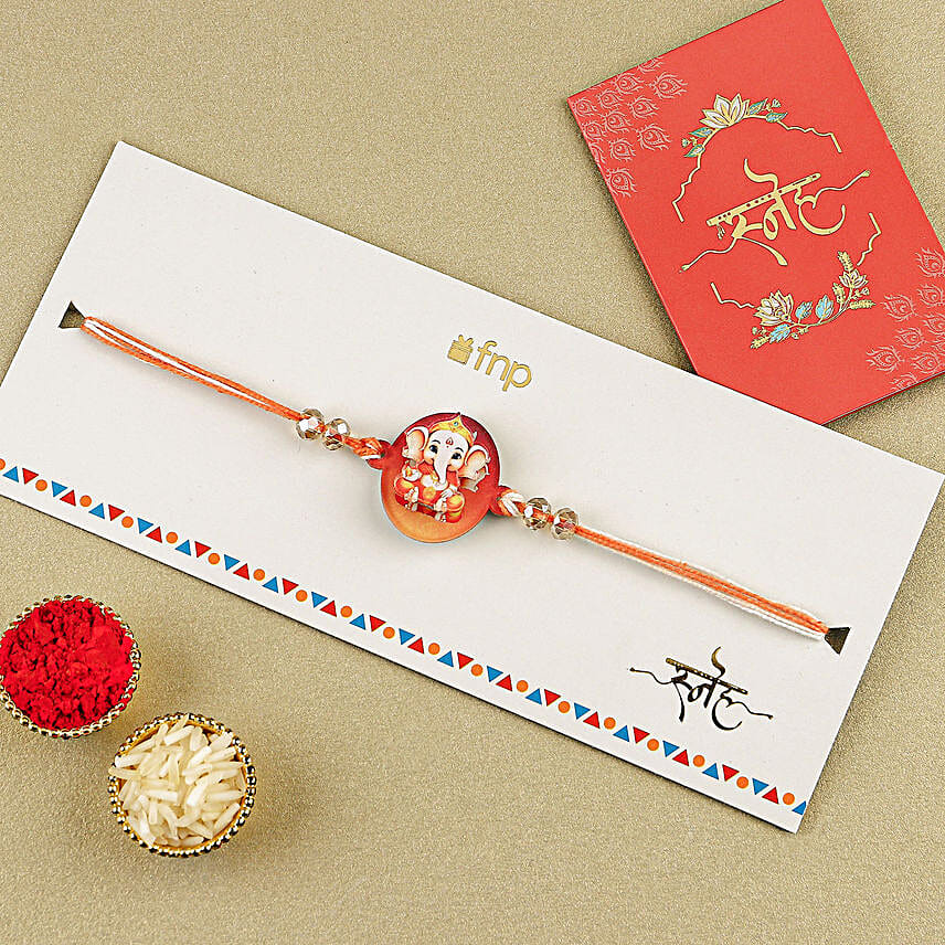 Sculpted Ganesha 3D Rakhi N Ferrero Rocher Gift Set
