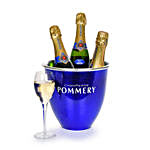Champagne Pommery Blue Ice Bucket