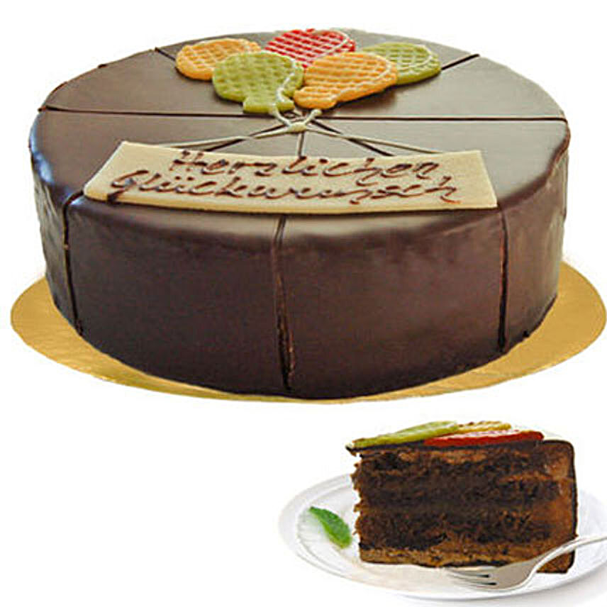 Delectable Dark Chocolate Cake:Send New Year Gifts to Germany