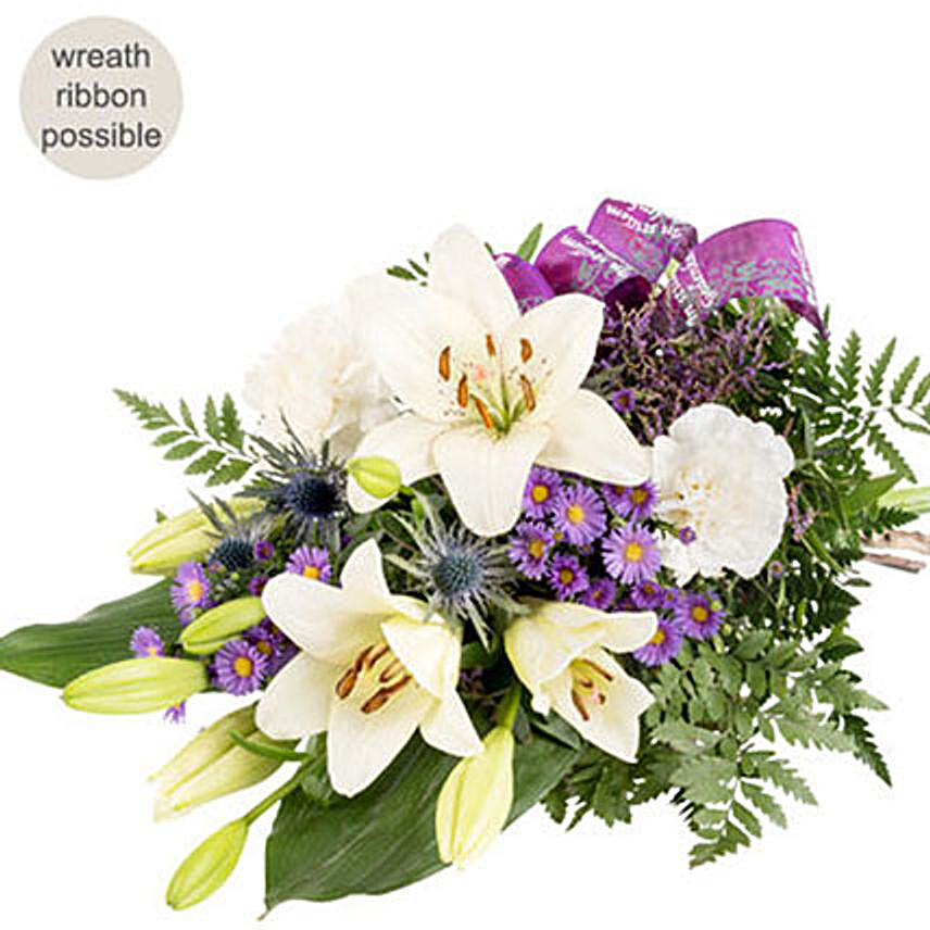 Pastel Colored Bunch Of Flowers:Send Lilies to Germany