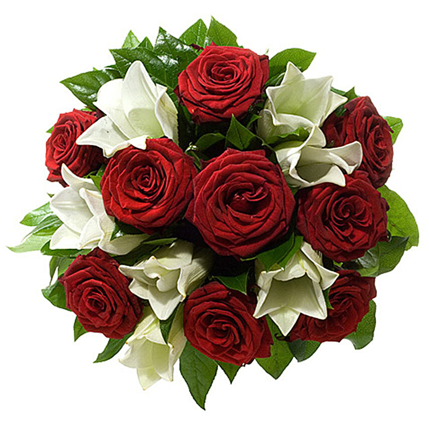 Roses And Lilies:Birthday Bouquets to Germany