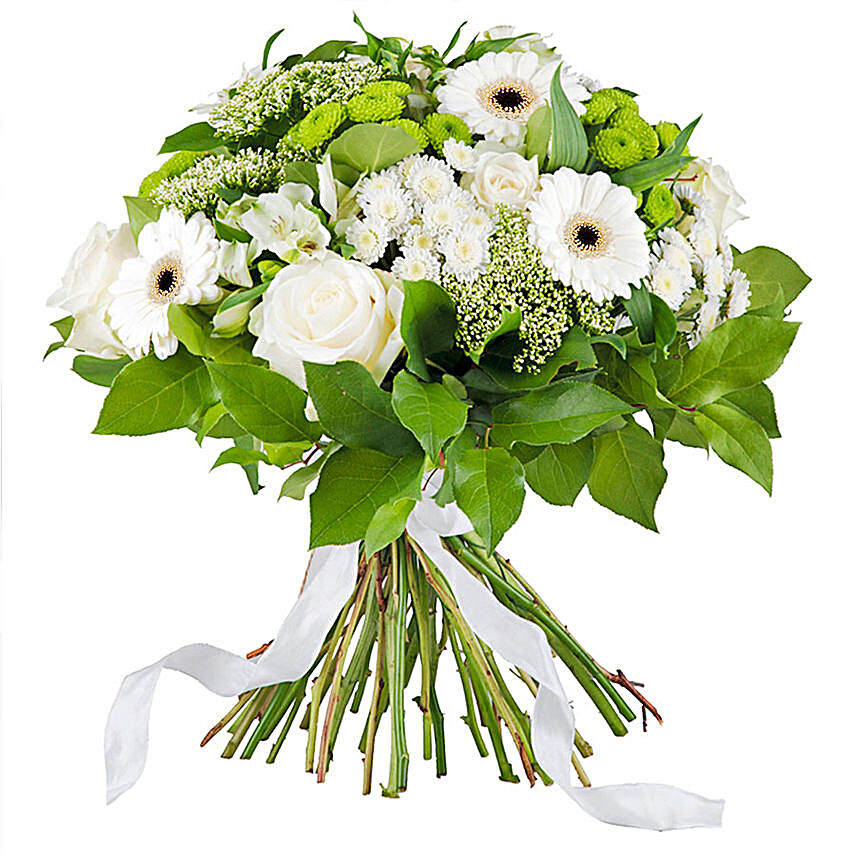 Simply White:Send Mixed Flowers To Germany