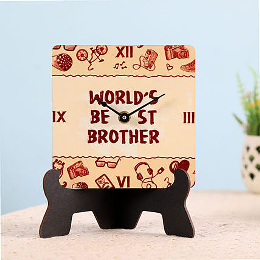 World Best Brother Table Clock