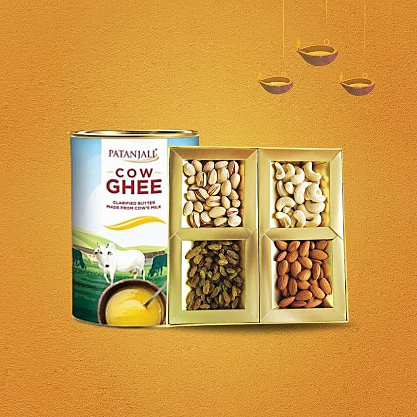 Patanjali Ghee And Dry Fruits Combo