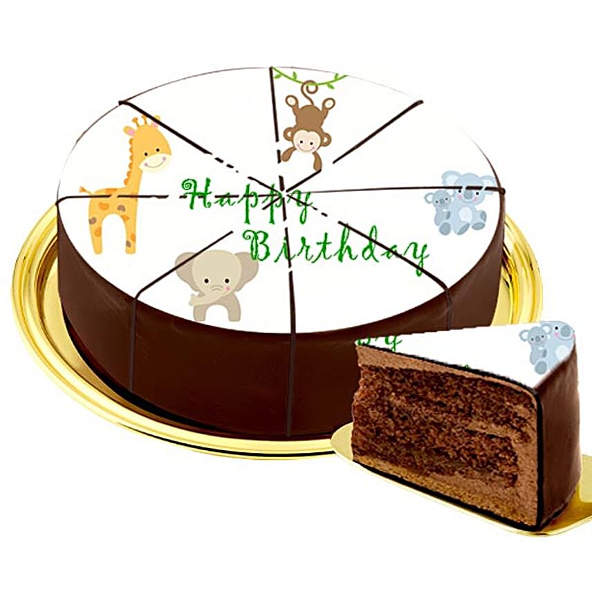 Motif Cake Zoo Animals