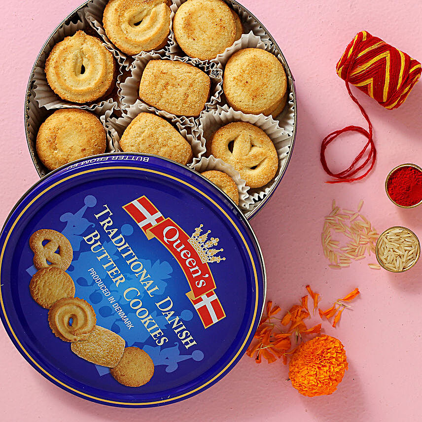 Bhai Dooj Best Wishes Danish Cookies Combo:Bhai Dooj Gifts in Germany