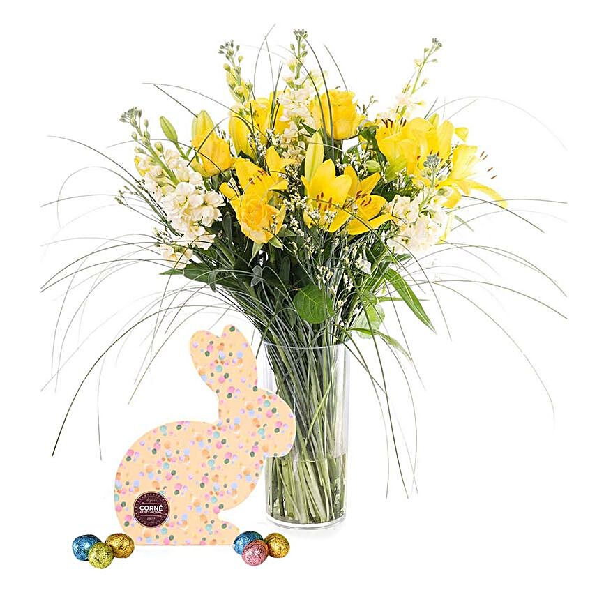 Spring Lilies And Corne Port Royal Easter Eggs:Send Easter Gifts to Germany