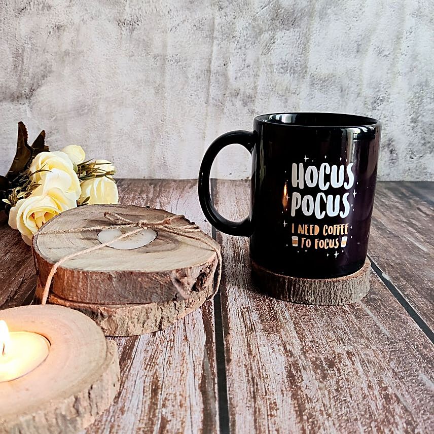 Coffee Lover Mug And Tealight Coasters Set
