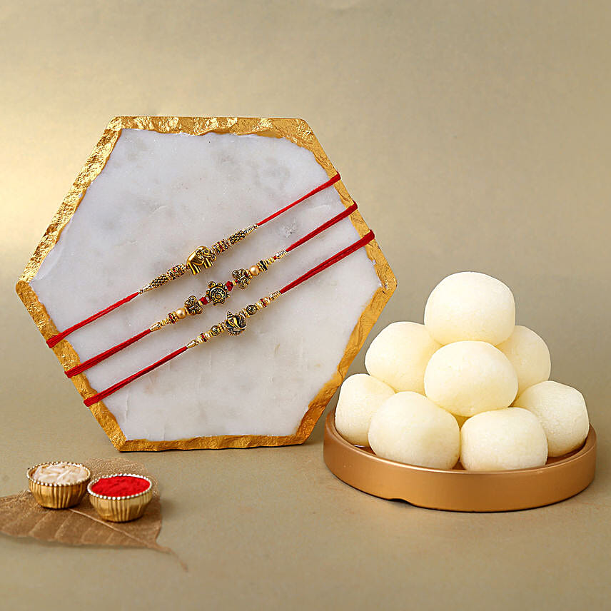 Sneh Feng Shui Rakhi Set & Rasgullas