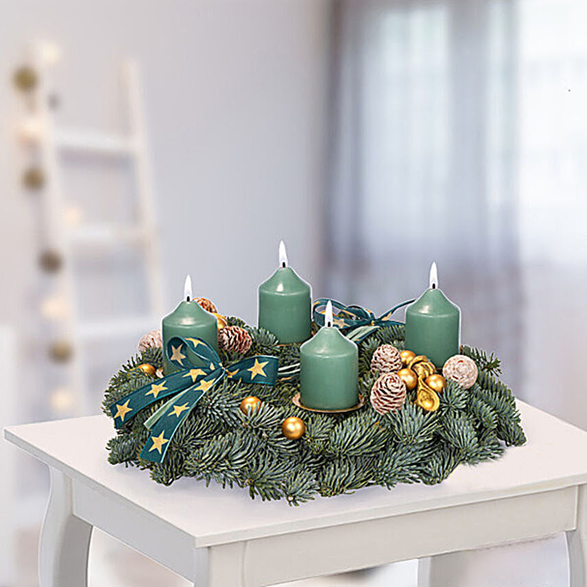 Aesthetic Emerald Wreath:Christmas Gift Delivery Germany