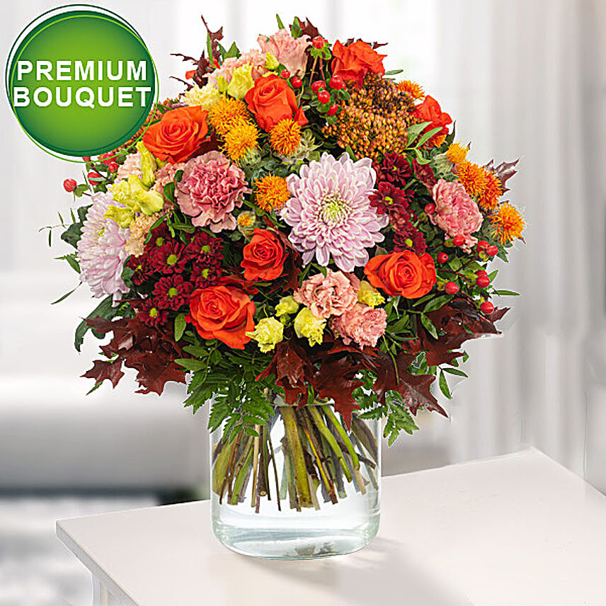Delightful Mixed Flowers With Free Vase
